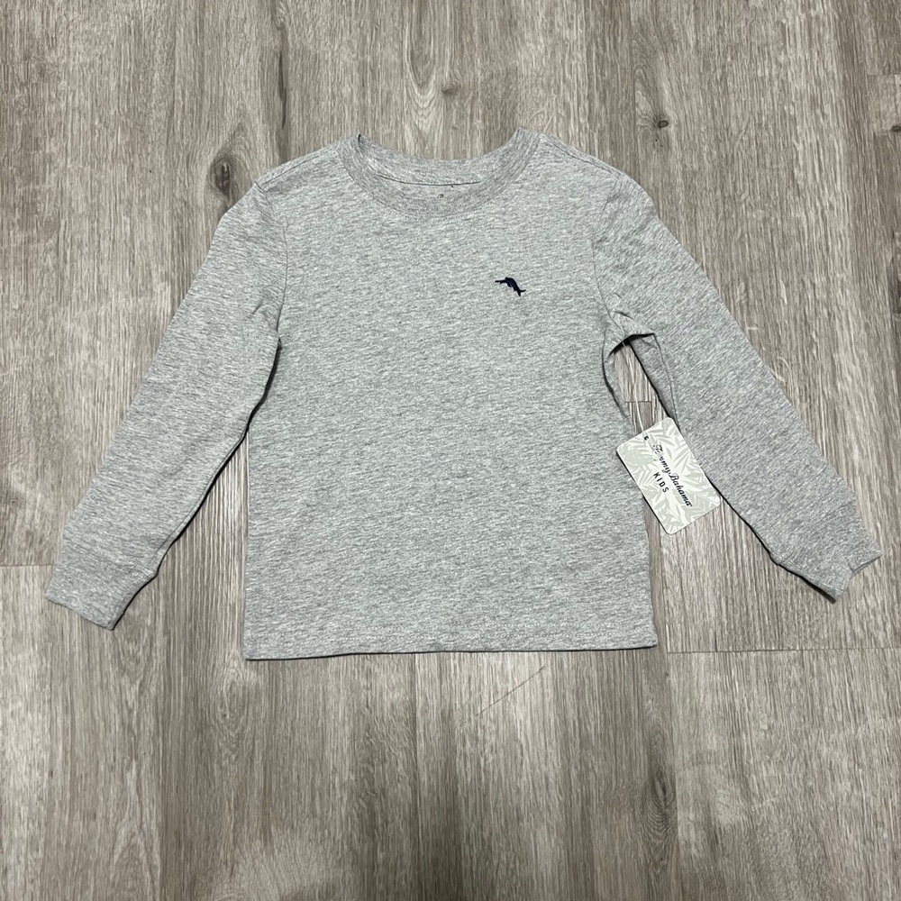 NWT Tommy Bahama Kids Gray Long Sleeve Shirt, size XS